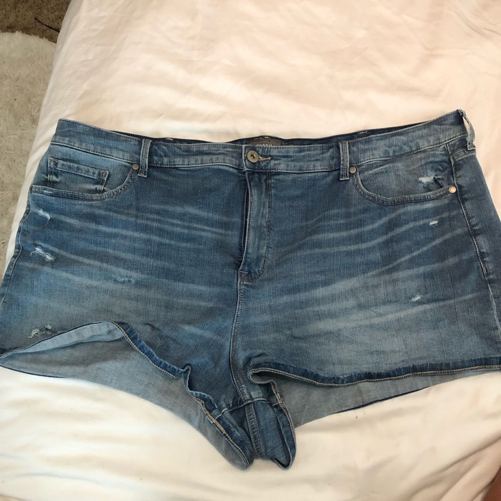 Torrid A- line denim shorts